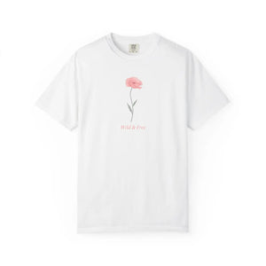 Minimal Wildflower Graphic Tee Soft Cotton - Dipaliz - T-shirts