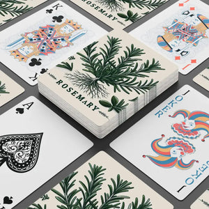 Rosemary Herb Playing Cards - Stylish Poker Game Night - Dipaliz - 2.5’’ x 3.5’’ / White / Semi Glossy - Card Games