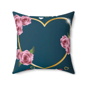 Blue Spun Polyester Square Pillow - Cozy Modern Decor - Dipaliz - 20’’ × - Throw Pillows