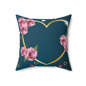 Blue Spun Polyester Square Pillow - Cozy Modern Decor - Dipaliz - Throw Pillows