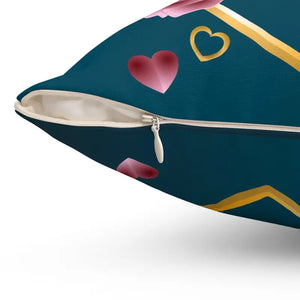 Blue Spun Polyester Square Pillow - Cozy Modern Decor - Dipaliz - Throw Pillows