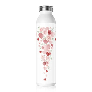 Slim Roses Hearts Water Bottle - Vacuum Insulation - Dipaliz - Bottles