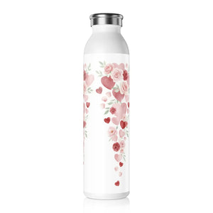 Slim Roses Hearts Water Bottle - Vacuum Insulation - Dipaliz - Bottles
