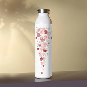 Slim Roses Hearts Water Bottle - Vacuum Insulation - Dipaliz - Bottles