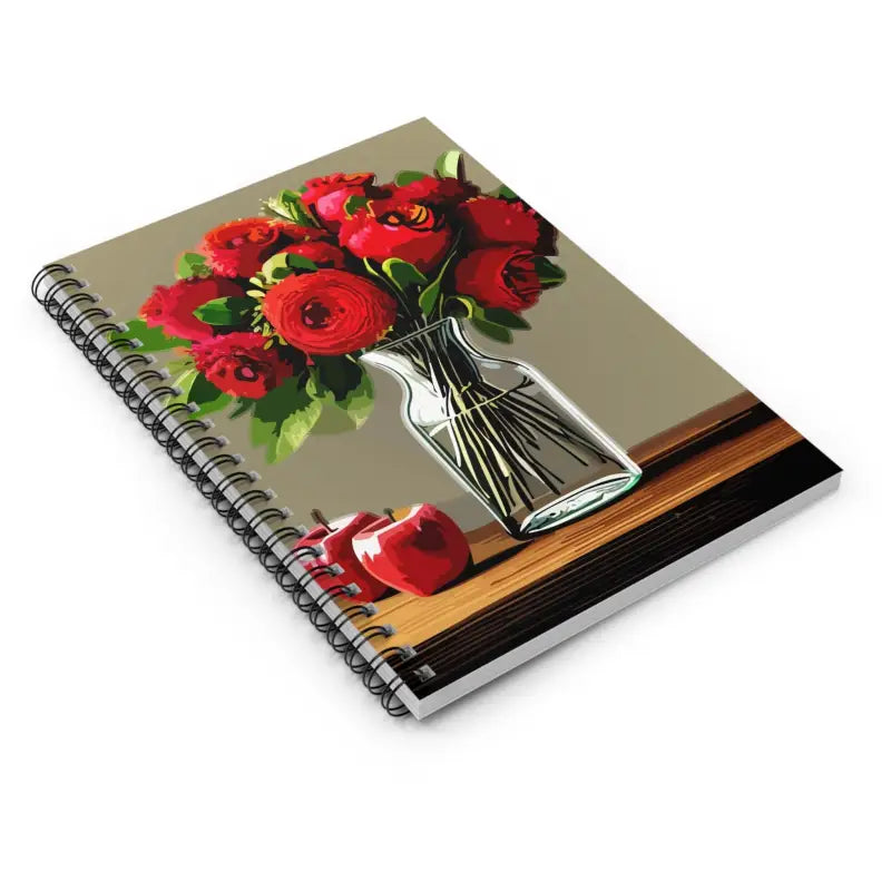 Roses Lines And Notebook Bliss: The Dazzling Red Delight - Paper Products