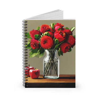 Roses Lines And Notebook Bliss: The Dazzling Red Delight - Paper Products