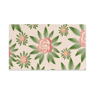 Roses Printed Hand Towel - Luxury Fashion Style - Dipaliz - White Base / 28’’ × 16’’ - Beach Towels