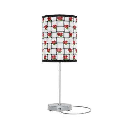 Roses on Weaved Background Lamp with Us|ca Plug - Elegance Redefined - Home Decor