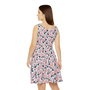 Floral Roses Dipaliz Skater Dress 290gsm Fabric - Dresses - s