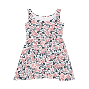 Floral Roses Dipaliz Skater Dress 290gsm Fabric - Dresses - s