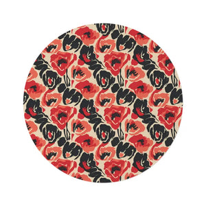 Polyester Chenille Round Rug Bright Decor Hemmed Edges Dipaliz - 60’’ × - Rugs