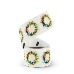 Elegant Round Sticker Label - Modern Floral Rolls - Dipaliz - Labels & Tags