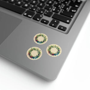 Elegant Round Sticker Label - Modern Floral Rolls - Dipaliz - Labels & Tags