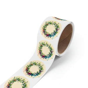 Elegant Round Sticker Label - Modern Floral Rolls - Dipaliz - Labels & Tags