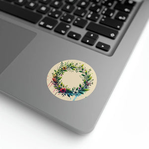 Elegant Round Sticker Label - Modern Floral Rolls - Dipaliz - Labels & Tags
