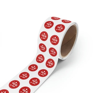 Glossy Round Sticker Label Rolls - Power and Style - Dipaliz - Labels & Tags