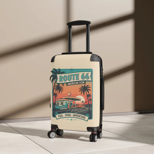 Route 66 Retro Suitcase - Vintage American Road Trip Carry-on - Suitcases
