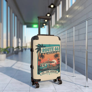 Route 66 Retro Suitcase - Vintage American Road Trip Carry-on - Suitcases