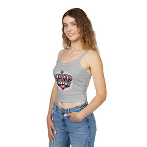 Royal Heart Crown Spaghetti Strap Tank - Regal Comfort Style - Dipaliz - Tops