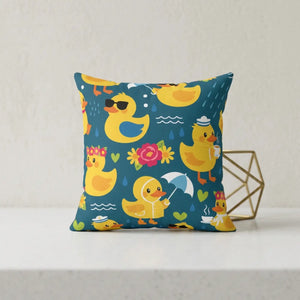 Two colour duck accent cushion by DipaliZ printed in full colour