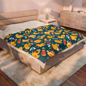 DipaliZ 30 by 40 inch rubber duck blanket sized for cribs and strollers