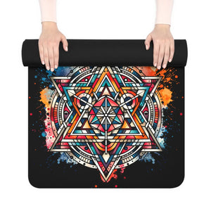 Mandala Rubber Yoga Mat – Microfiber Suede - Dipaliz - Exercise & Fitness