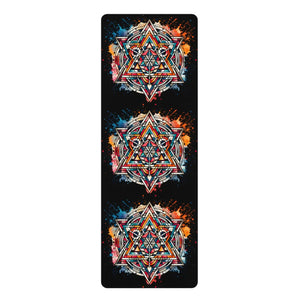 Mandala Rubber Yoga Mat – Microfiber Suede - Dipaliz - Exercise & Fitness