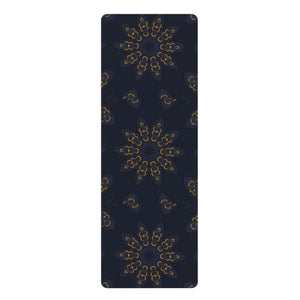 Geometric Rubber Yoga Mat – Navy Blue Pattern - Dipaliz - & Pilates Mats