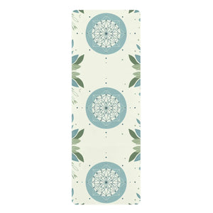 Teal Leaves Rubber Yoga Mat – Microfiber Suede - Dipaliz - Exercise & Fitness