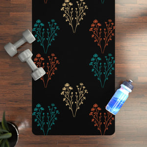 Wildflower Rubber Yoga Mat – Soft Microfiber - Dipaliz - & Pilates