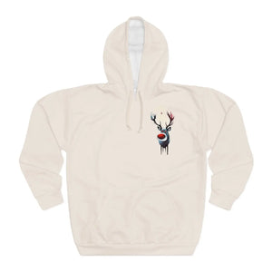 Cozy Rudolf Reindeer Christmas Pullover Hoodie - Dipaliz - Hoodies