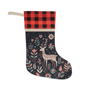 Personalized Rudolf Reindeer Stocking – Linen Christmas - Dipaliz - Holiday Stockings