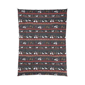 Rudolf Reindeer Christmas Comforter Cozy Warm Blanket Dipaliz - 68’’ × 92’’ - Quilts & Comforters