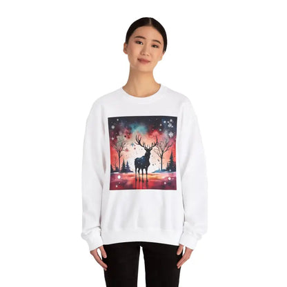 Rudolf Reindeer Christmas Unisex Heavy Blend Crewneck Sweatshirt