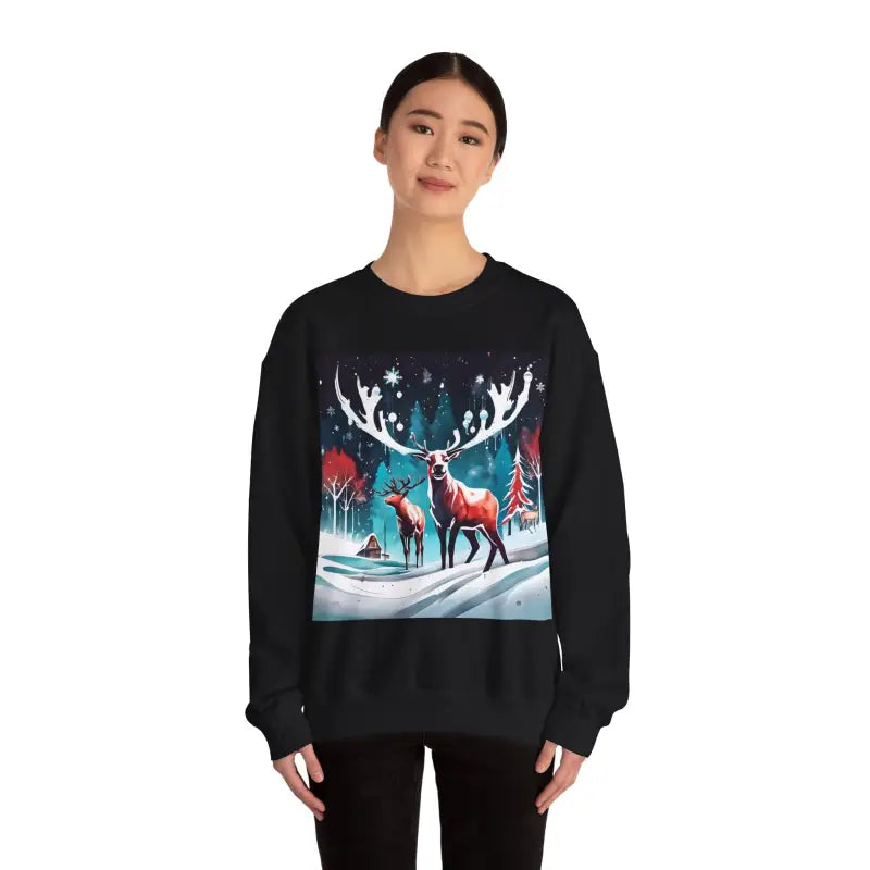 Rudolf the Reindeer Christmas Unisex Heavy Blend Crewneck Sweatshirt