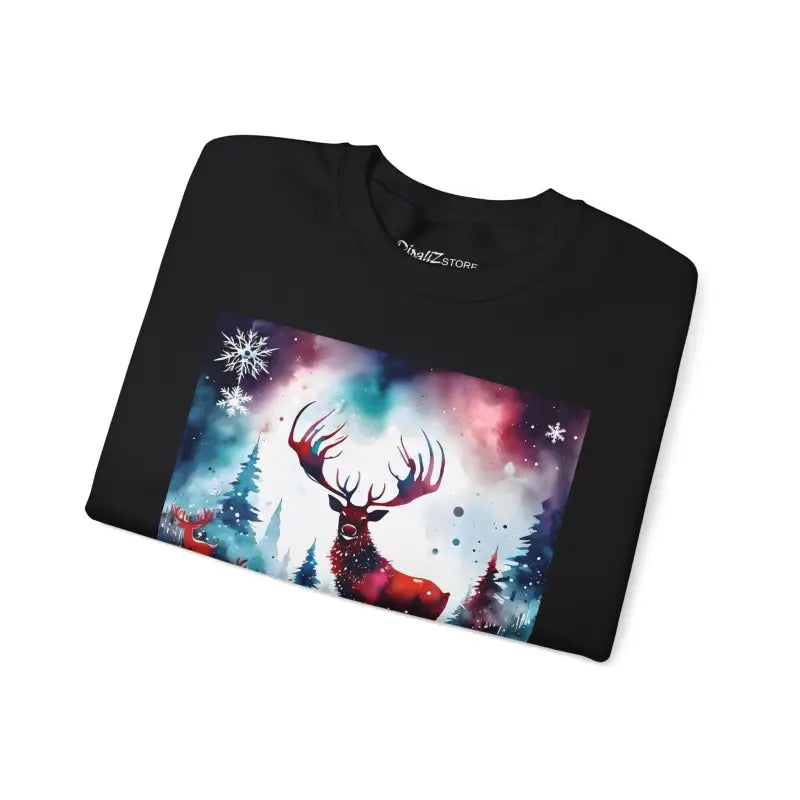 Rudolf Reindeer Christmas Unisex Heavy Blend Crewneck Sweatshirt