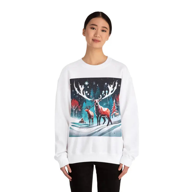 Rudolf the Reindeer Christmas Unisex Heavy Blend Crewneck Sweatshirt