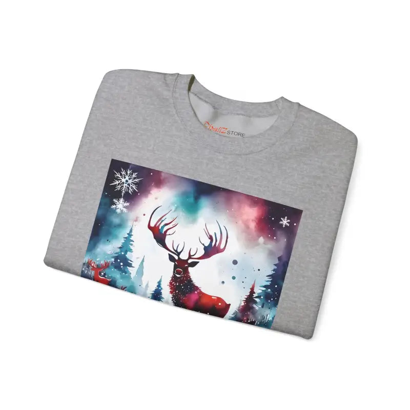 Rudolf Reindeer Christmas Unisex Heavy Blend Crewneck Sweatshirt