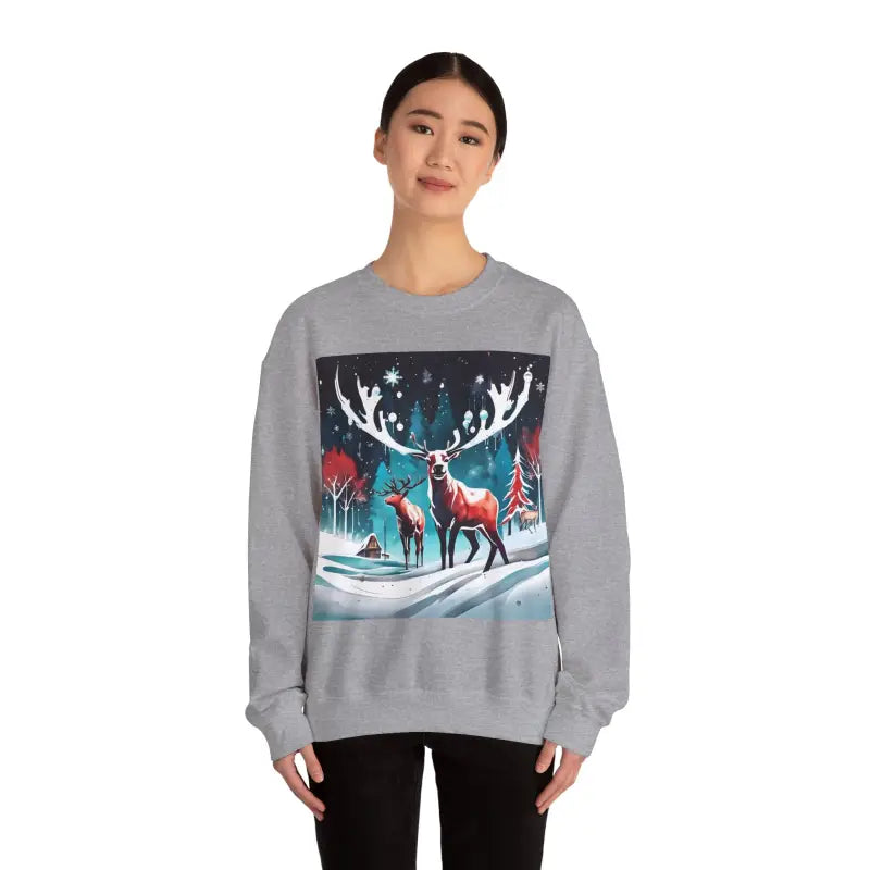 Rudolf Crewneck Sweatshirt Unisex Heavy Blend Christmas Vibes