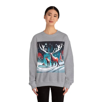 Rudolf Crewneck Sweatshirt Unisex Heavy Blend Christmas Vibes