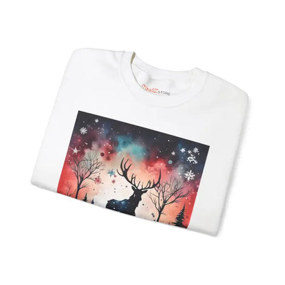 Rudolf Reindeer Christmas Unisex Heavy Blend Crewneck Sweatshirt