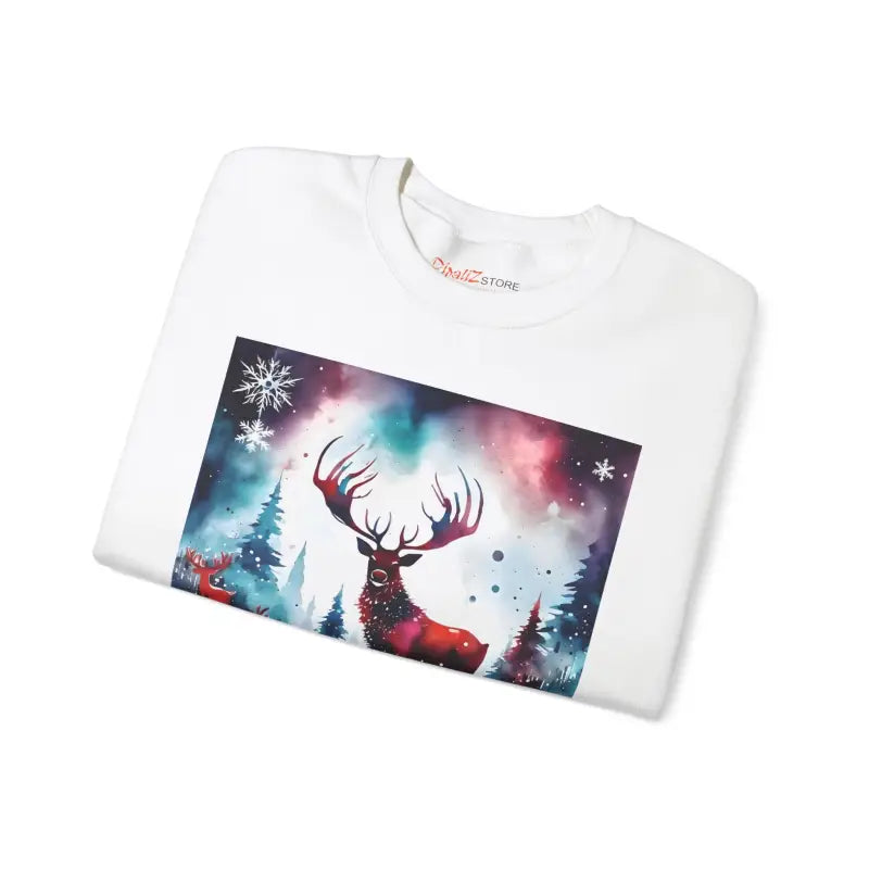 Rudolf Reindeer Christmas Unisex Heavy Blend Crewneck Sweatshirt