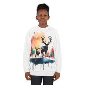 Rudolf Reindeer Christmas Crewneck Sweatshirt - Cozy Holiday - Dipaliz - Sweatshirts