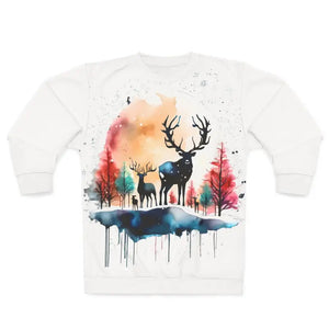 Rudolf Reindeer Christmas Crewneck Sweatshirt - Cozy Holiday - Dipaliz - Sweatshirts