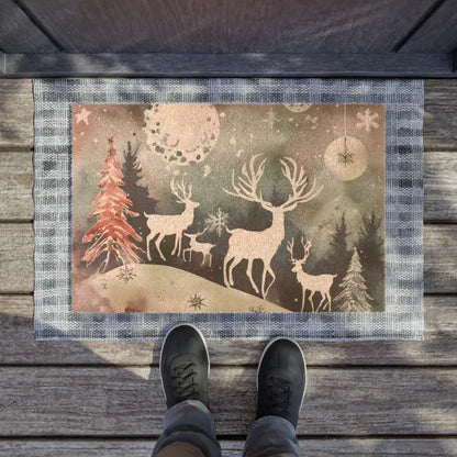 Rudolf Reindeer Tufted Coir Christmas Doormat Magic - 24’’ x 16’’ Home Decor