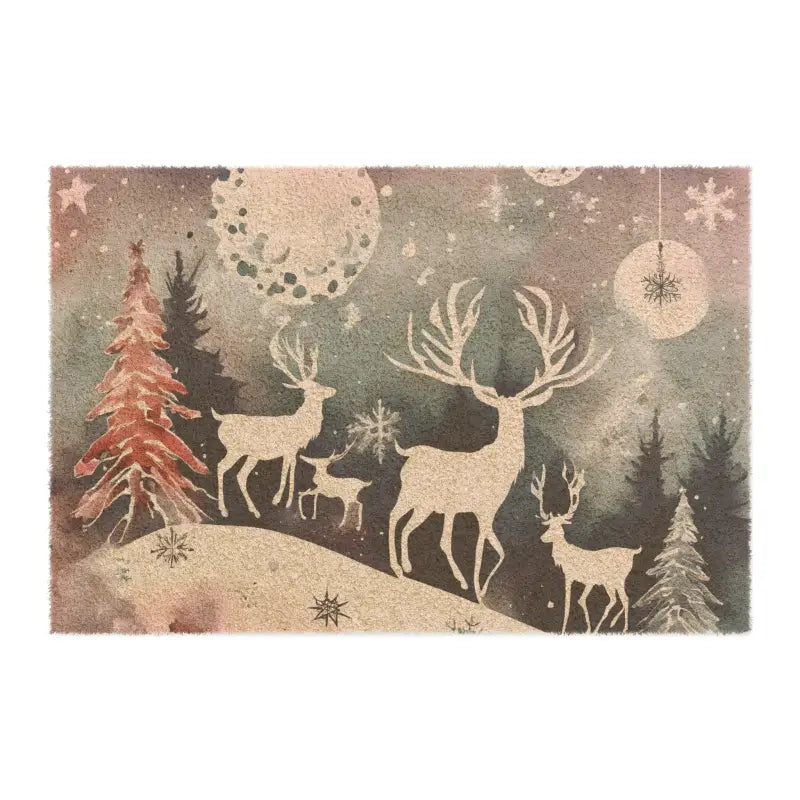 Rudolf Reindeer Tufted Coir Christmas Doormat Magic - 24’’ x 16’’ Home Decor