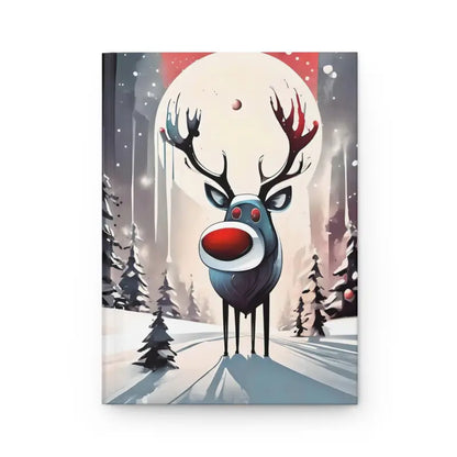 Rudolph Reindeer Hardcover Journal Matte for Winter Magic! - Paper Products