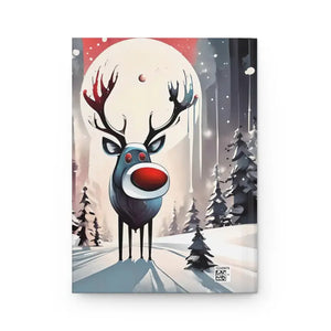 Hardcover Journal Matte Rudolph Reindeer Winter Design - Dipaliz - Journals