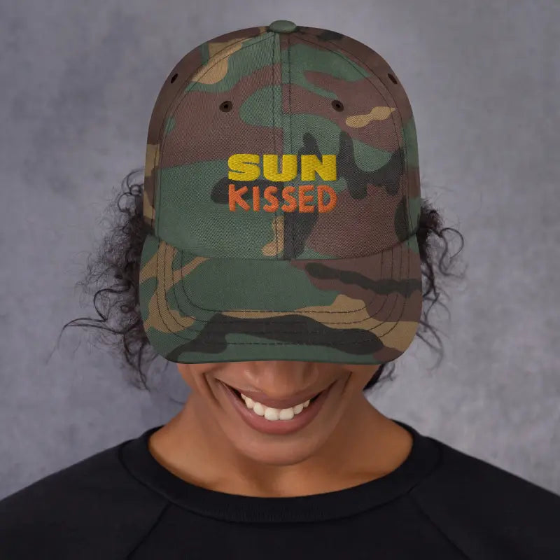 Elevate your Style with the Cotton Twill Crown Yourself Hat - Green Camo Hats