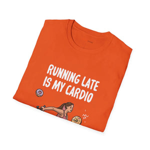 Soft Unisex Tee - Running Late is my Cardio Comfort - Dipaliz - T-shirts